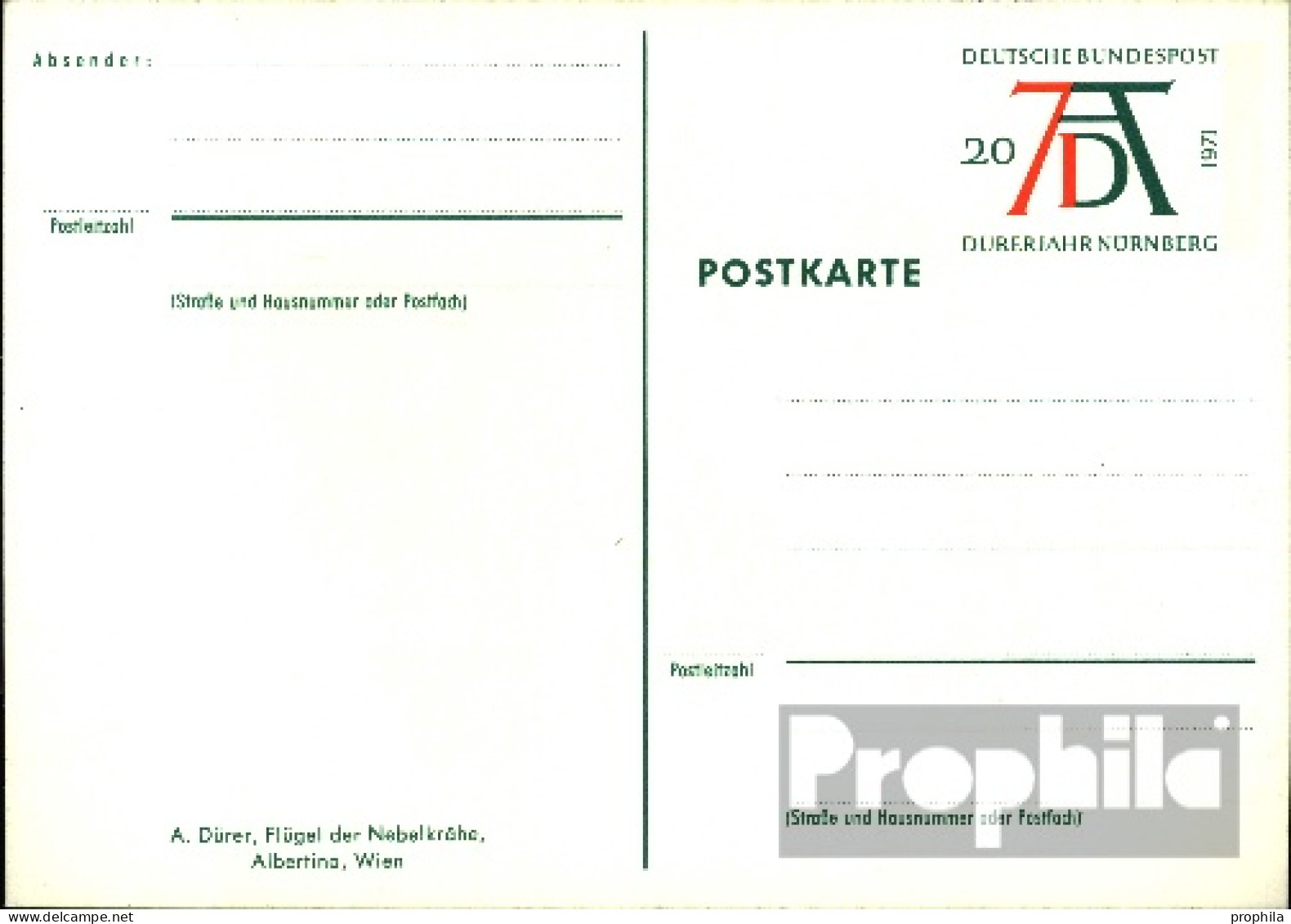 BRD PSo3/03 Amtliche Sonderpostkarte Gebraucht 1971 Dürersignum - Autres & Non Classés