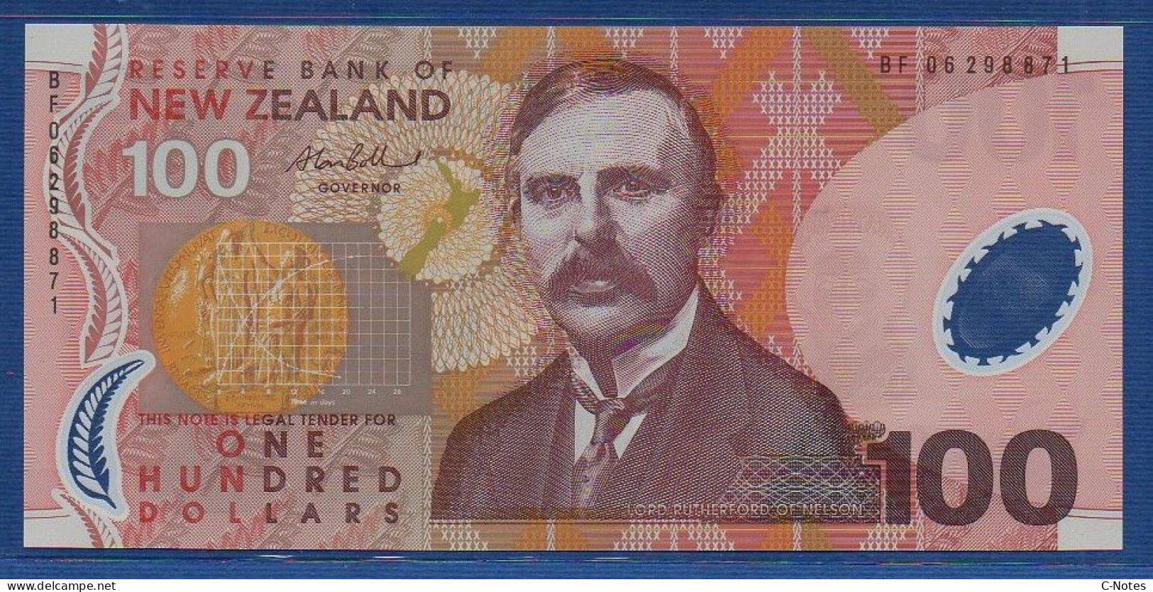 NEW ZEALAND  - P.189b – 100 Dollars 2006 UNC, S/n BF06 298871 - Neuseeland