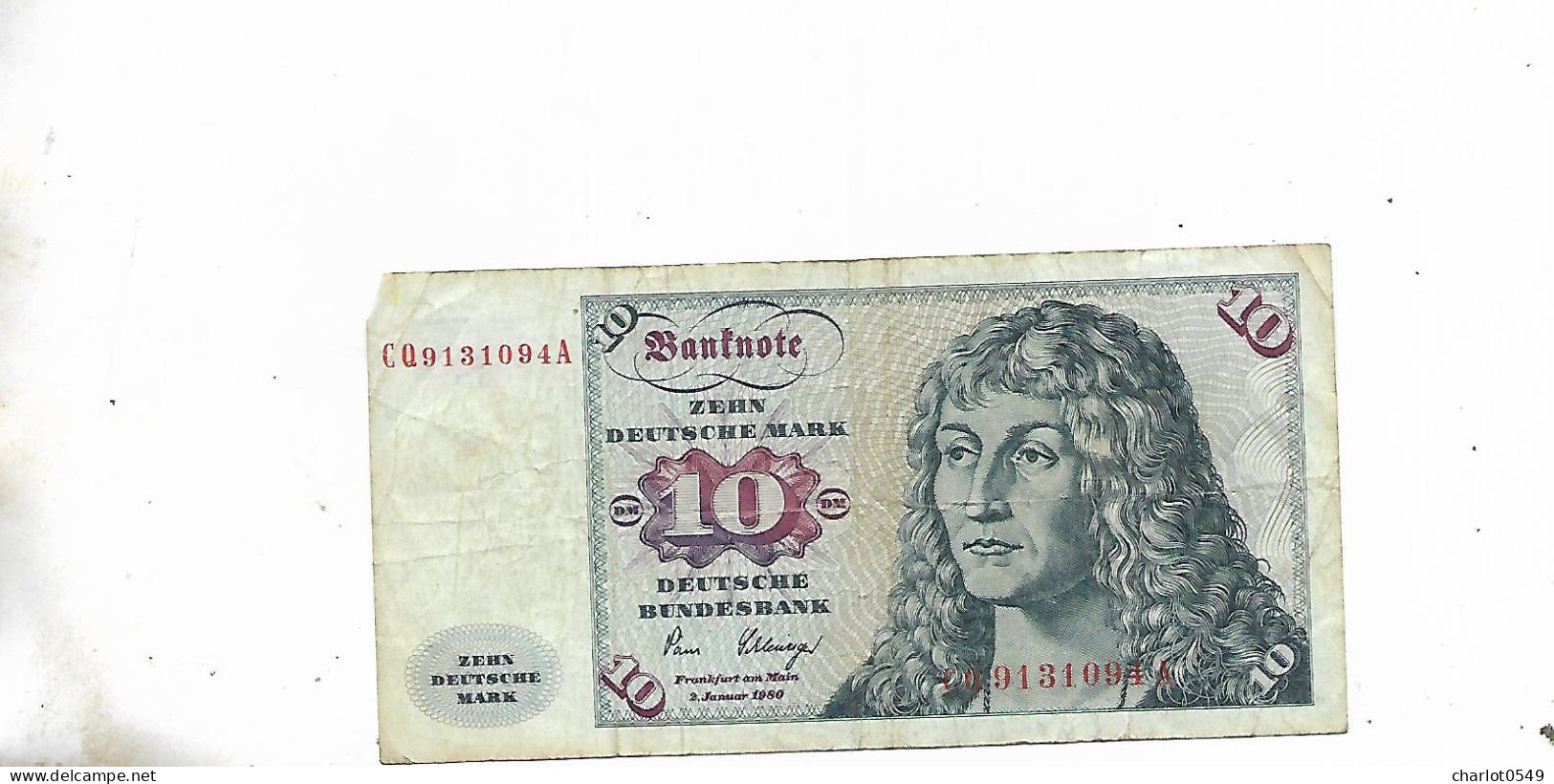 10 Deutsche Bundesbank 1980 - Sonstige & Ohne Zuordnung