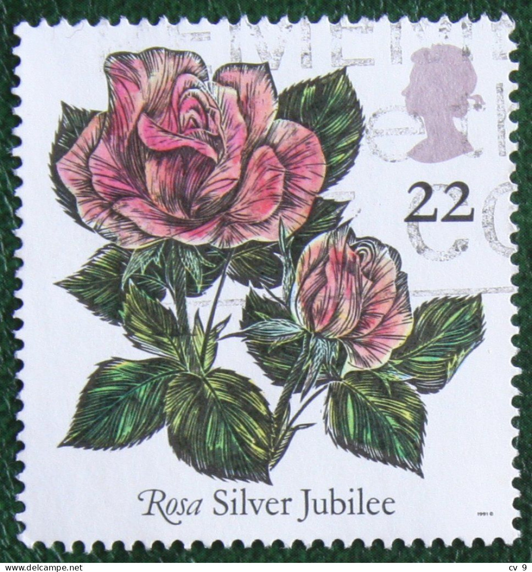 Roses Rose Flower Fleur (Mi 1345) 1991 Used Gebruikt Oblitere ENGLAND GRANDE-BRETAGNE GB GREAT BRITAIN - Oblitérés