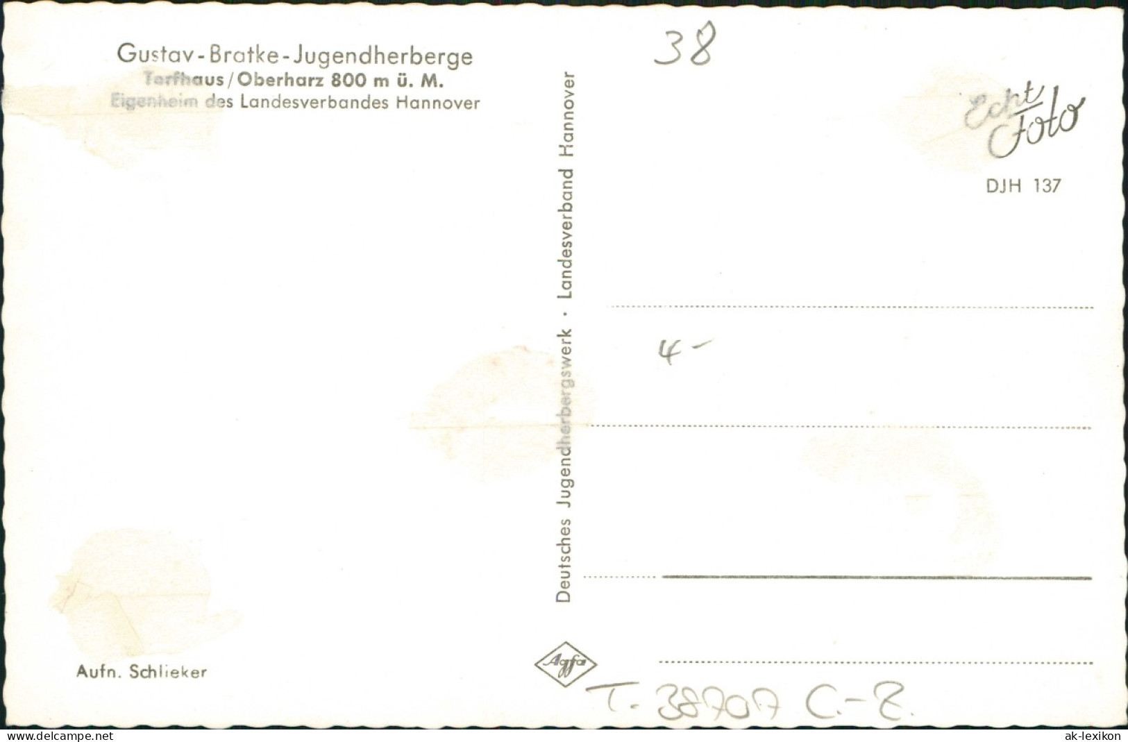 Ansichtskarte Torfhaus (Harz)-Altenau Gustav Bratke-Jugendherberge 1962 - Altenau