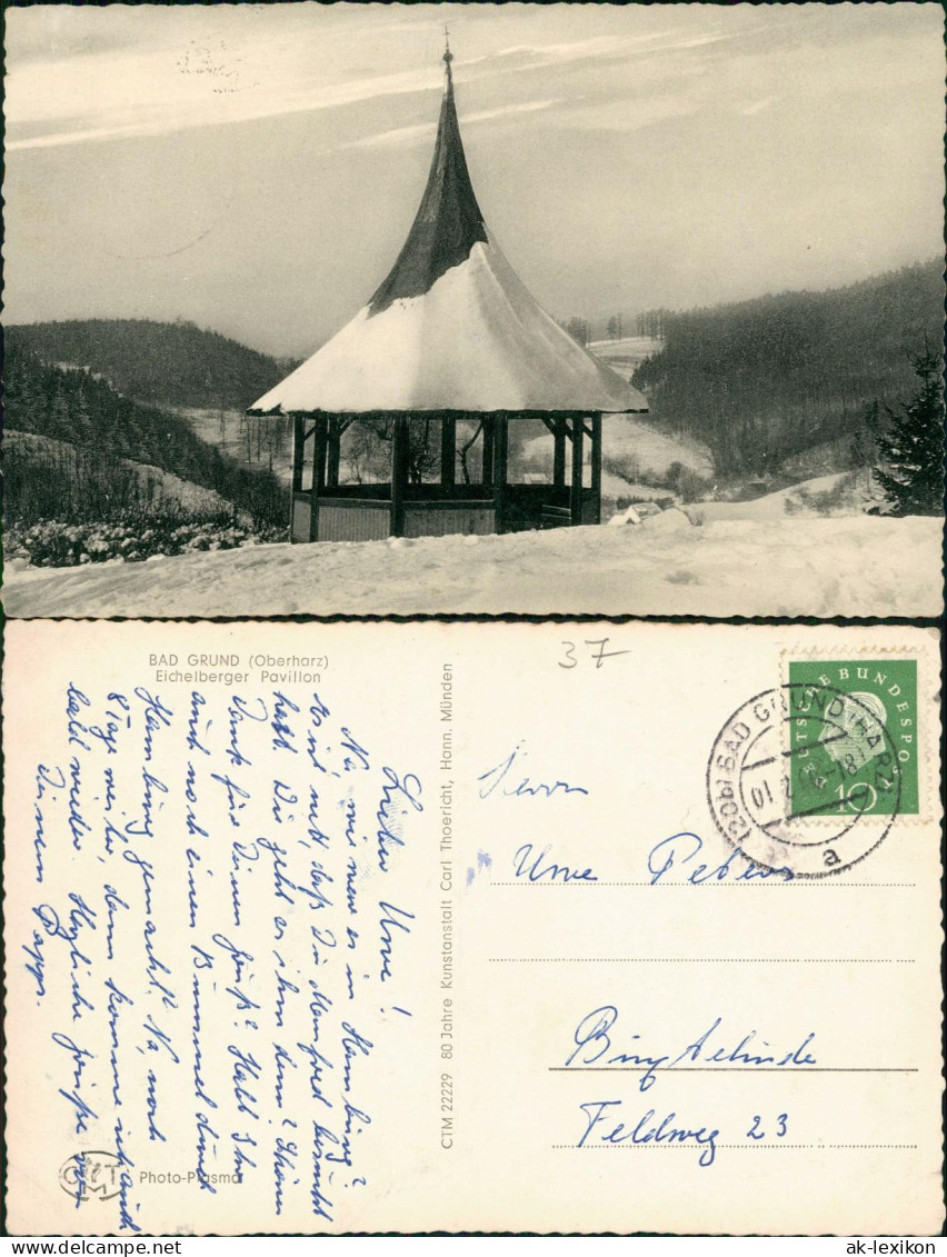 Ansichtskarte Bad Grund (Harz) Eichelberger Pavillon 1958 - Bad Grund