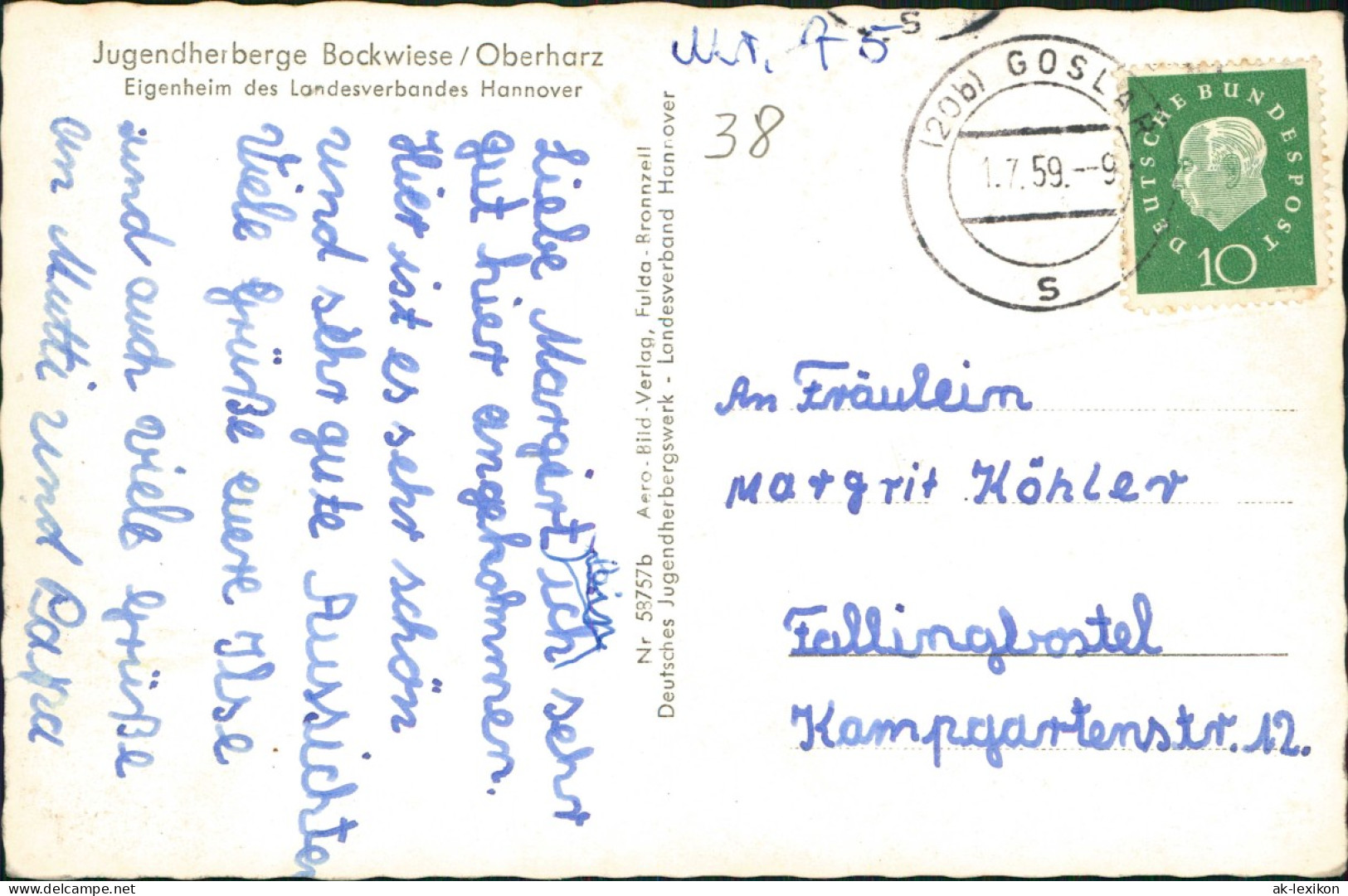 Hahnenklee-Bockswiese-Goslar Jugendherberge Bockwiese Oberharz 1959 - Goslar