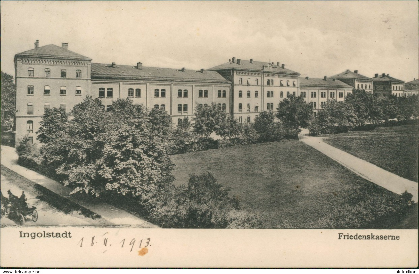 Ansichtskarte Ingolstadt Friedenskaserne 1913 - Ingolstadt