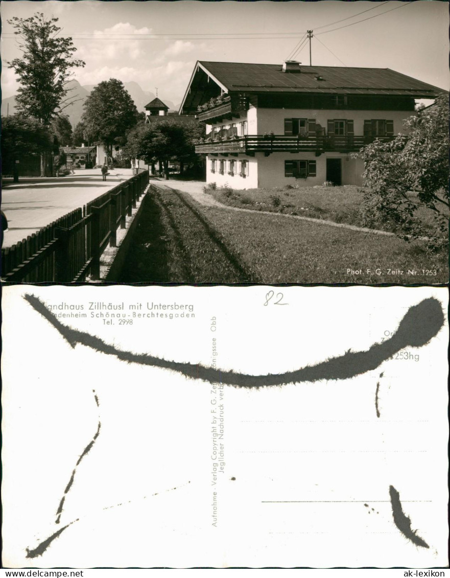 Ansichtskarte Berchtesgaden Landhaus Zillhäusl Mit Untersberg 1965 - Berchtesgaden