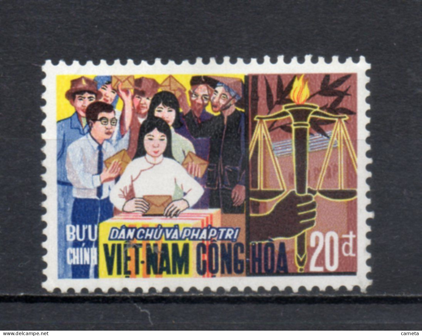 VIETNAM DU SUD    N° 354    OBLITERE   COTE 0.60€    BUREAU DE VOTE - Viêt-Nam