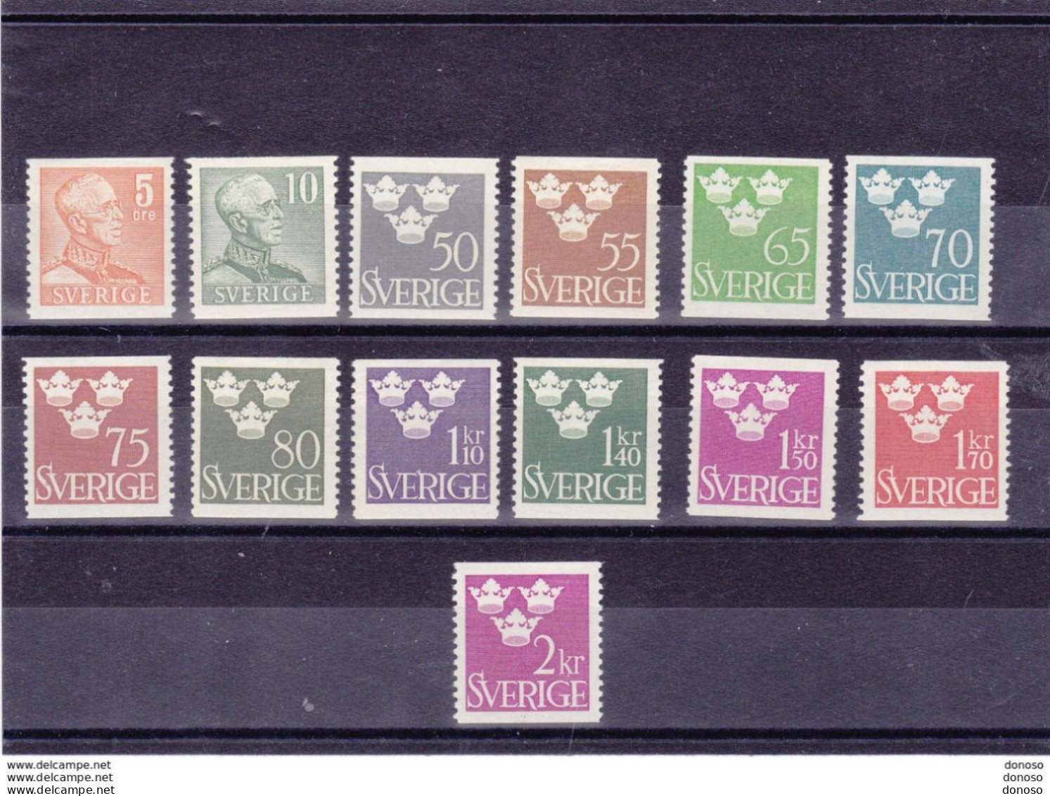 SUEDE 1948 SERIE COURANTE Yvert 333-334 + 335A-339B + 340A NEUF** MNH Cote : 37 Euros - Neufs