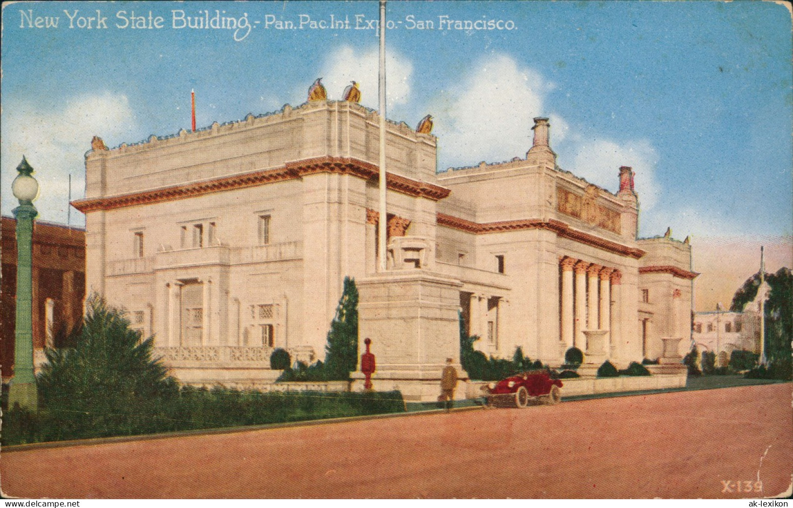 Postcard San Francisco New York State Building-Pan Pac.Int. Expo 1915 - Andere & Zonder Classificatie
