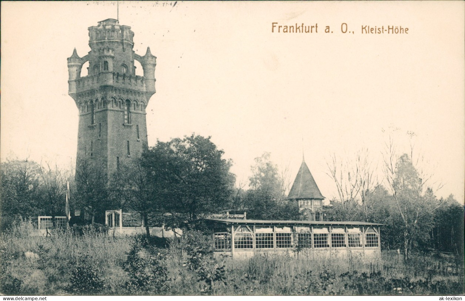 Ansichtskarte Frankfurt (Oder) Kleistturm - Höhe 1916  Gel. Felpost WK1 - Frankfurt A. D. Oder