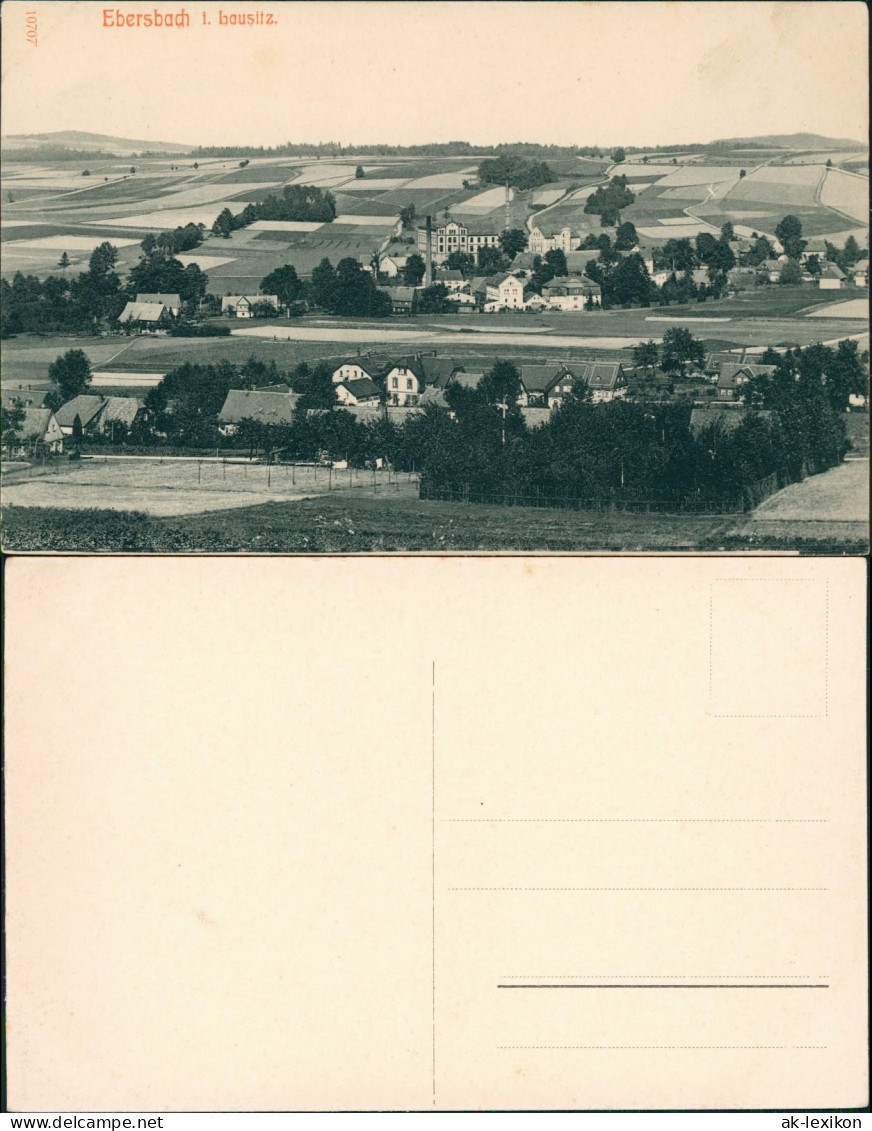 Ebersbach/Sa.-Ebersbach-Neugersdorf Stadtpartie - Oberlausitz 1913 - Ebersbach (Löbau/Zittau)