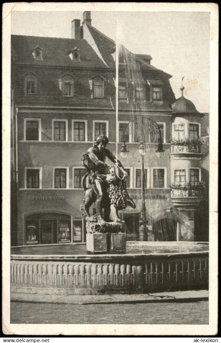 Ansichtskarte Gera Simsonbrunnen, Reformhaus 1946 - Gera