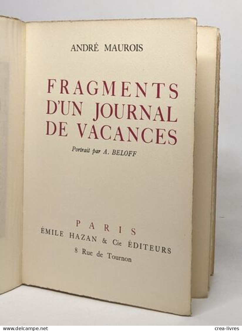 Fragments D'un Journal De Vacances - Biographien