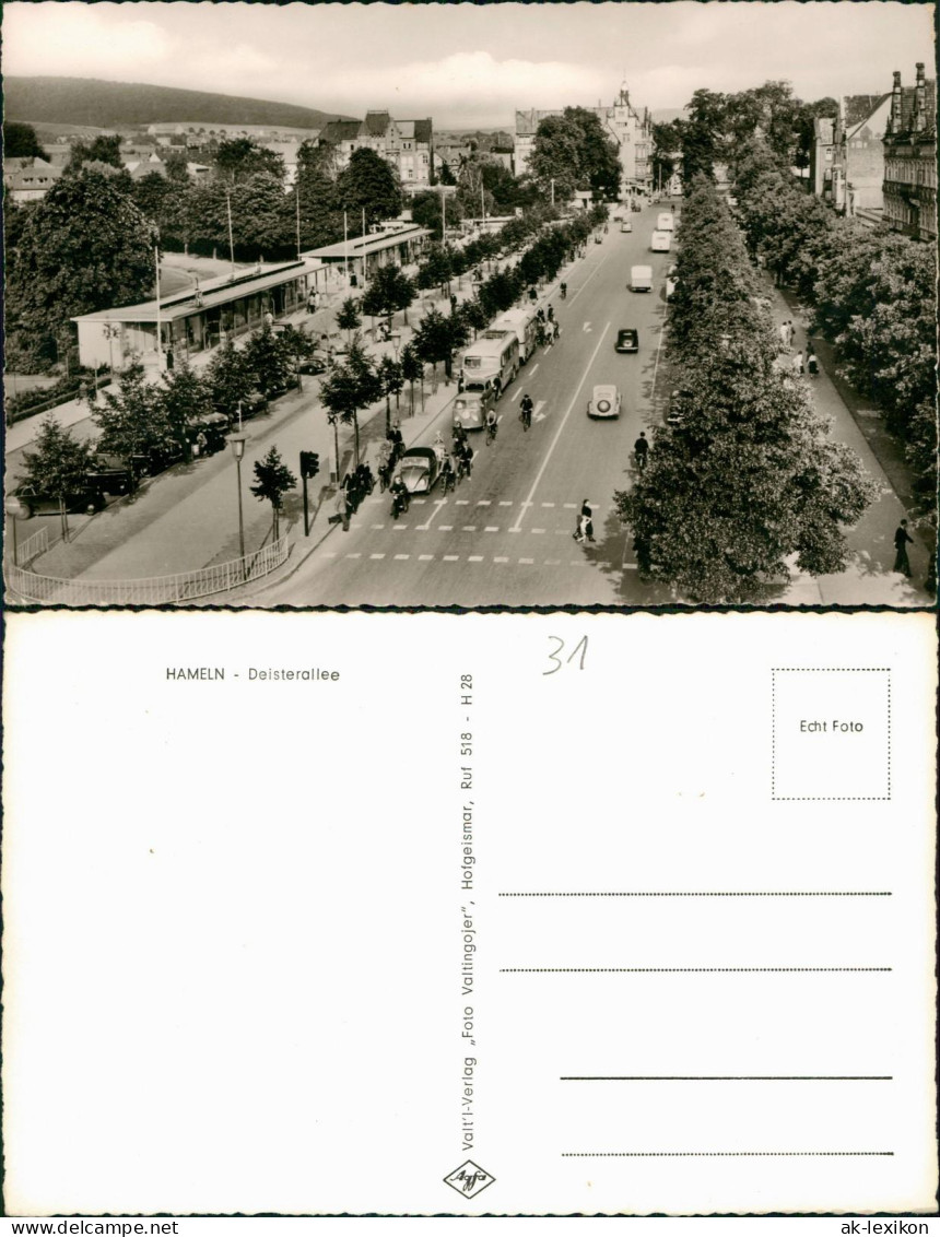 Ansichtskarte Hameln Deisterallee, VW Käfer - VW Bulli 1963 - Hameln (Pyrmont)