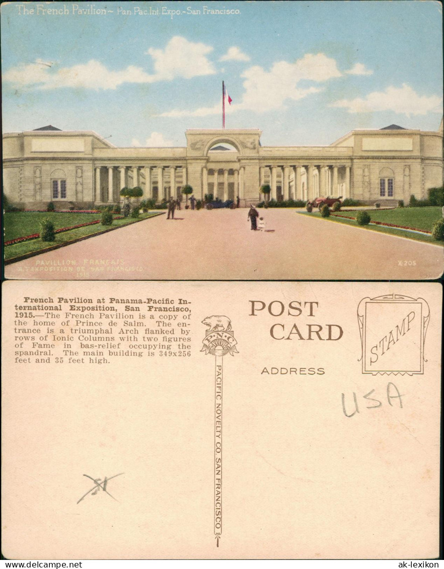 Postcard San Francisco Weltausstellung Expo The French Pavilion 1915 - Other & Unclassified