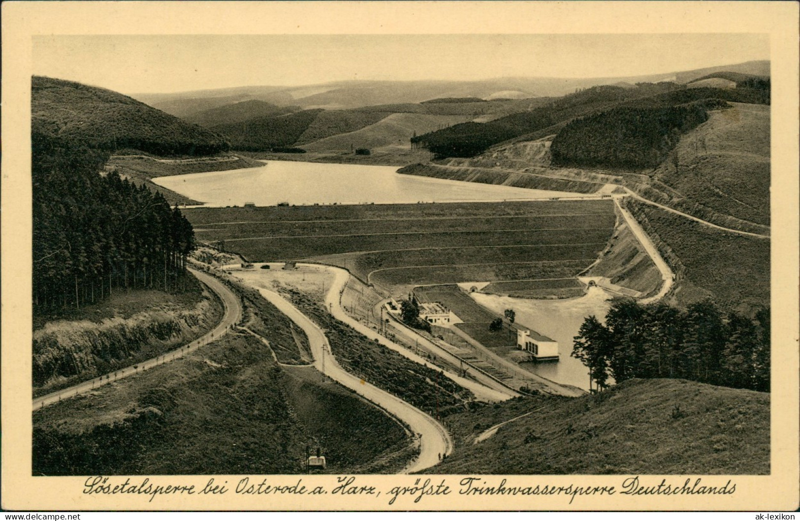 Ansichtskarte Osterode (Harz) Blick über Die Sösetalsperre 1934 - Osterode