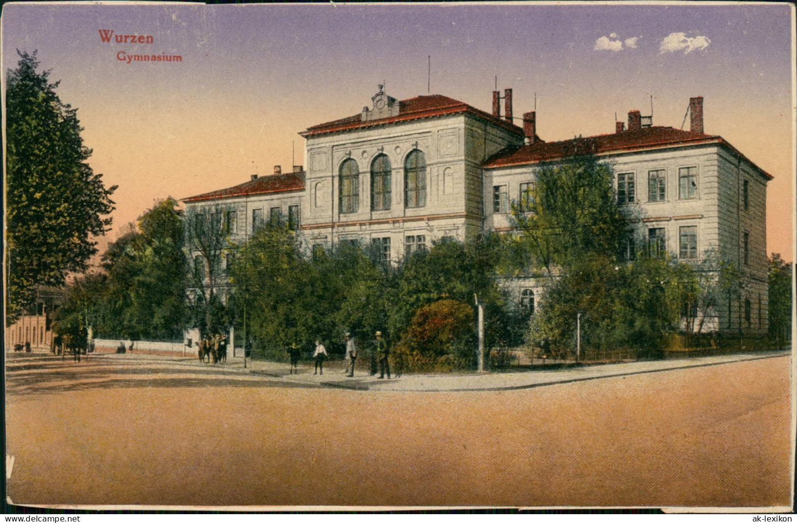 Ansichtskarte Wurzen Kgl. Gymnasium 1922 - Wurzen