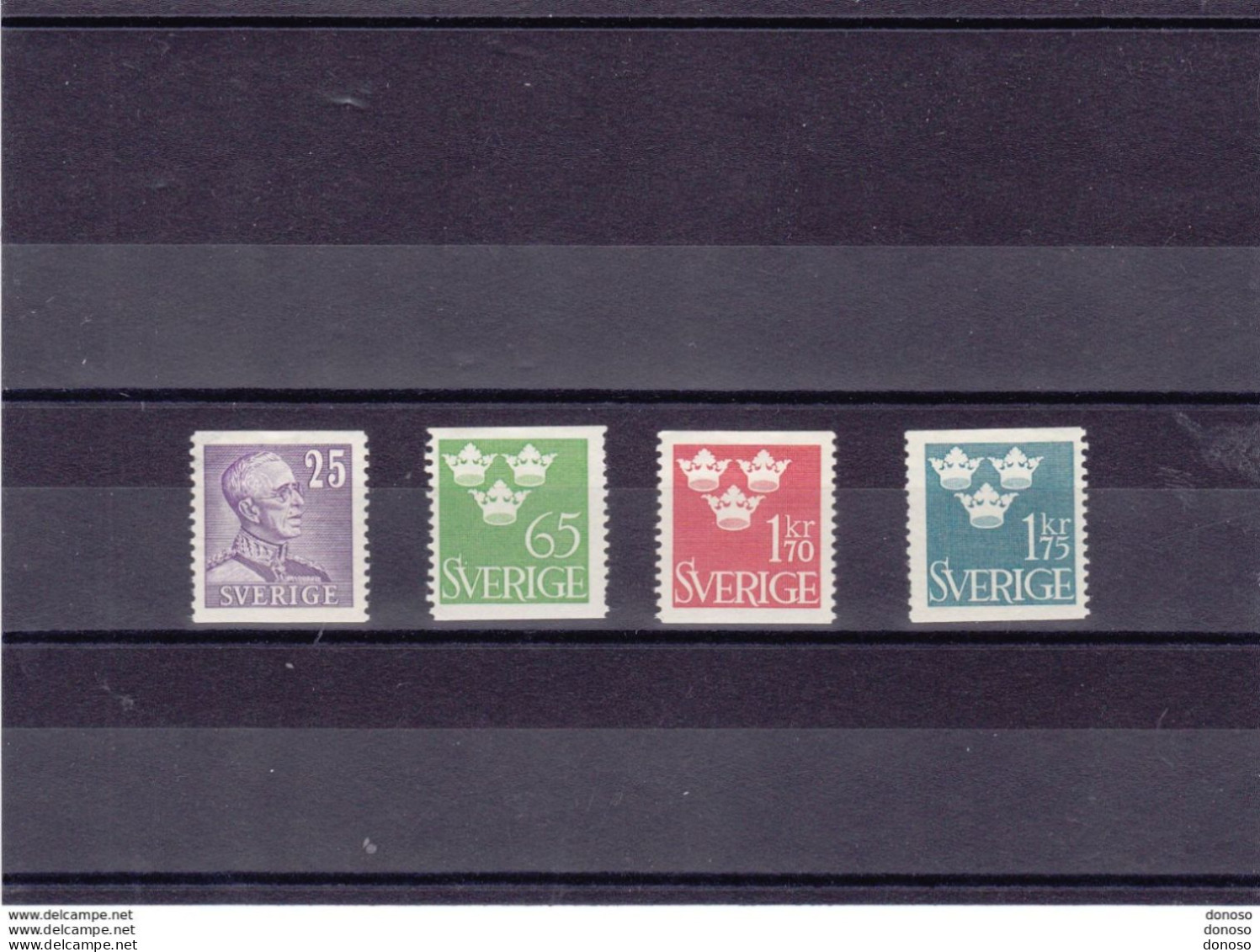 SUEDE 1948 SERIE COURANTE Yvert 335 + 336A + 339B-340 NEUF* MH Cote: 20,25 Euros - Unused Stamps