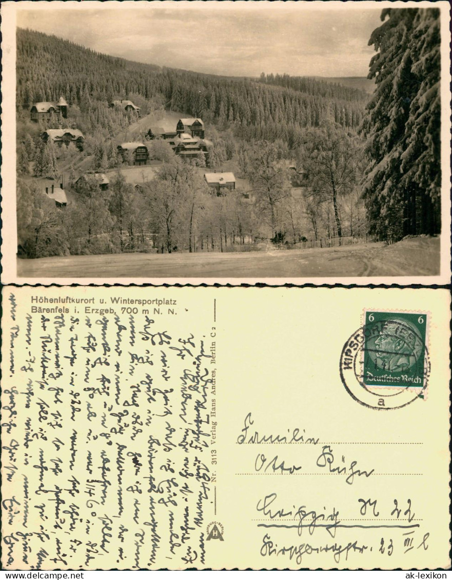 Bärenfels (Erzgebirge)-Altenberg (Erzgebirge) Stadtpartie Im Winter 1941 - Altenberg