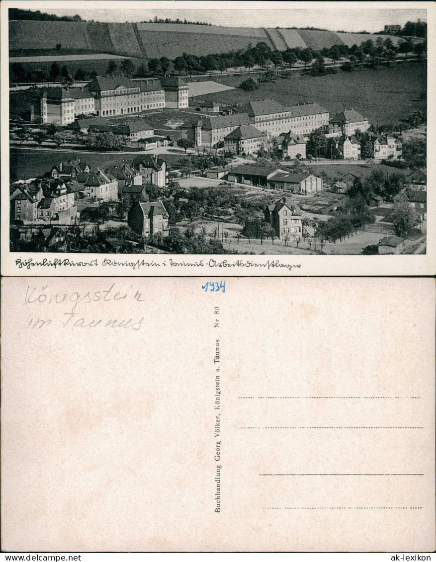 Ansichtskarte Königstein (Taunus) Blick Auf Das Arbeitslager 1938 - Königstein