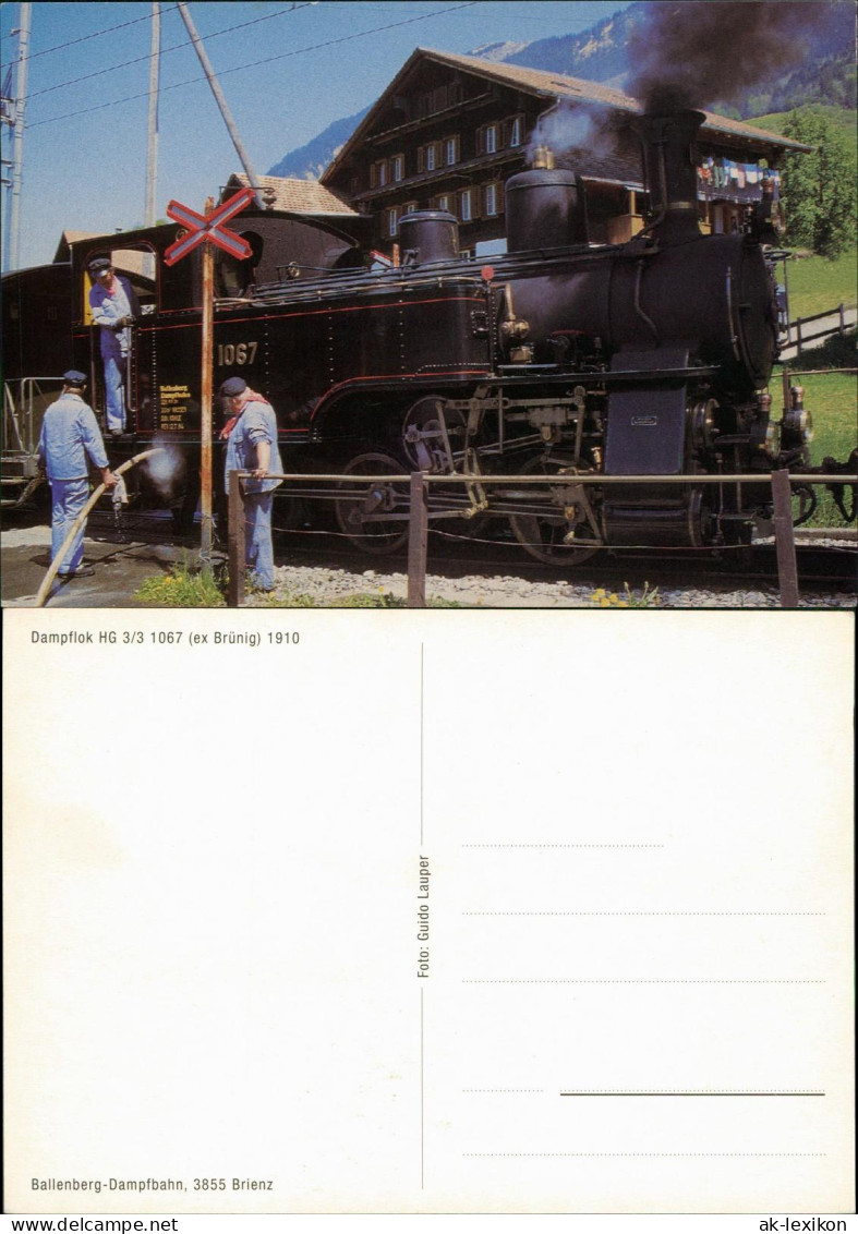 Eisenbahn Railway Dampflok HG 3/3 1067  Brünig Ballenberg-Dampfbahn Brienz 1980 - Treni
