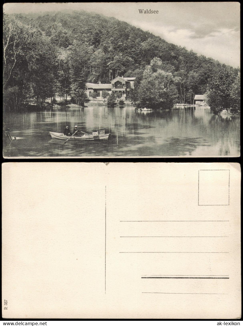 Ansichtskarte Bad Waldsee Stadtsee, Gondel Und Villa 1913 - Bad Waldsee