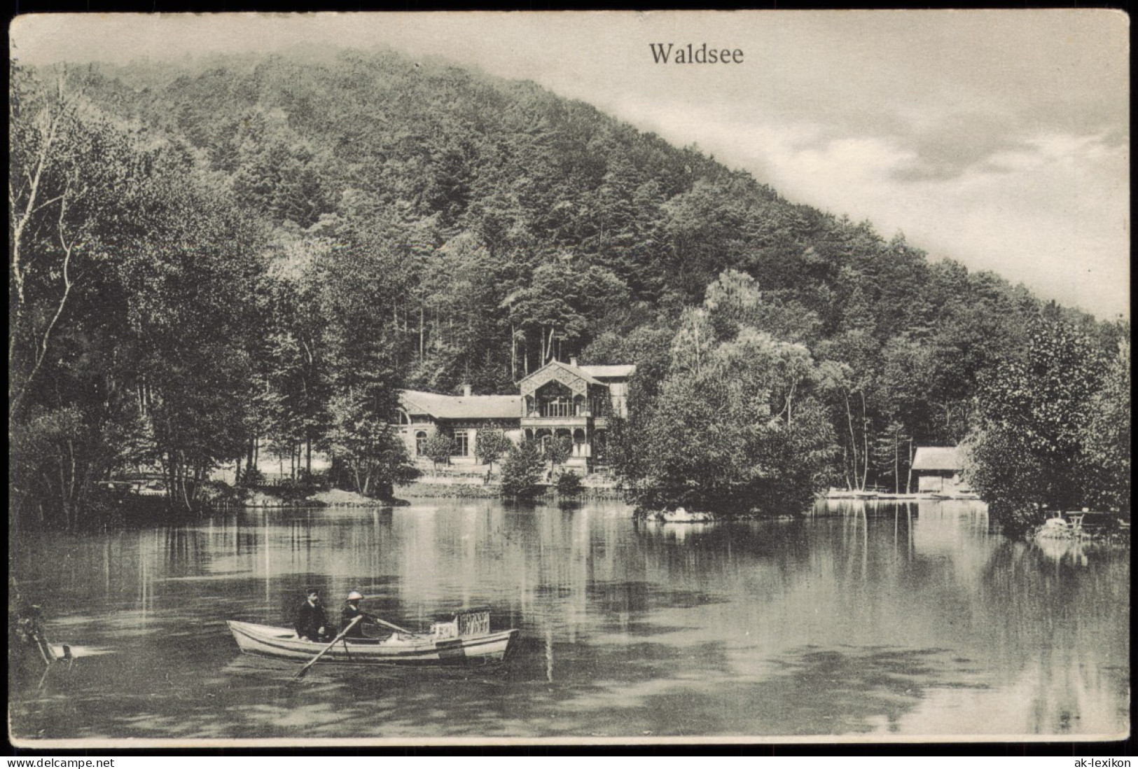 Ansichtskarte Bad Waldsee Stadtsee, Gondel Und Villa 1913 - Bad Waldsee