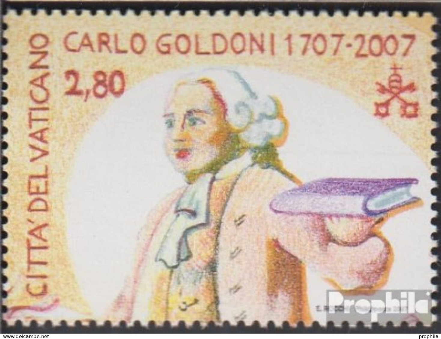 Vatikanstadt 1582 (kompl.Ausg.) Postfrisch 2007 Carlo Goldoni - Unused Stamps