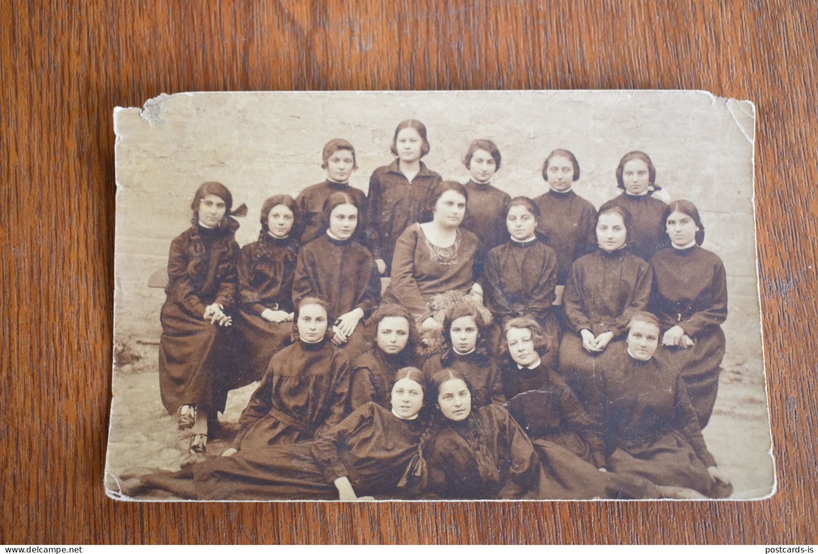 F2009 Photo Romania Group Of Students School Girls Scoala Eleve 1900-1920 - Fotografía