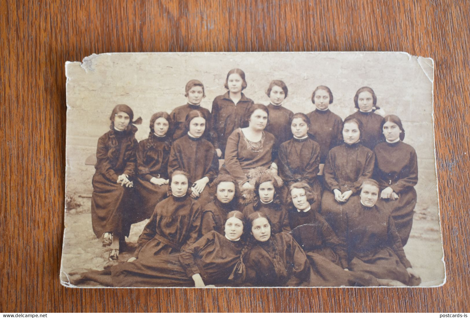 F2009 Photo Romania Group Of Students School Girls Scoala Eleve 1900-1920 - Fotografia