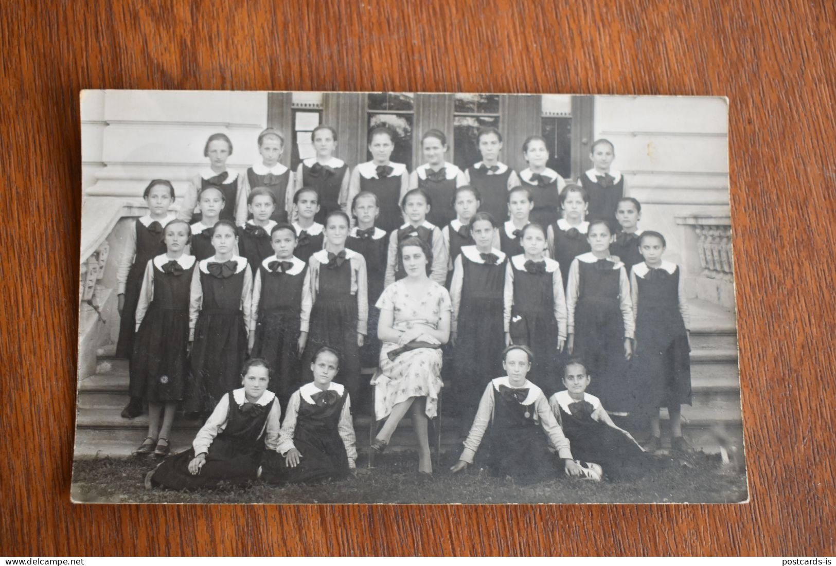 F2010 Photo Romania Group Of Students School Girls Scoala Eleve 1920-1930 - Fotografía