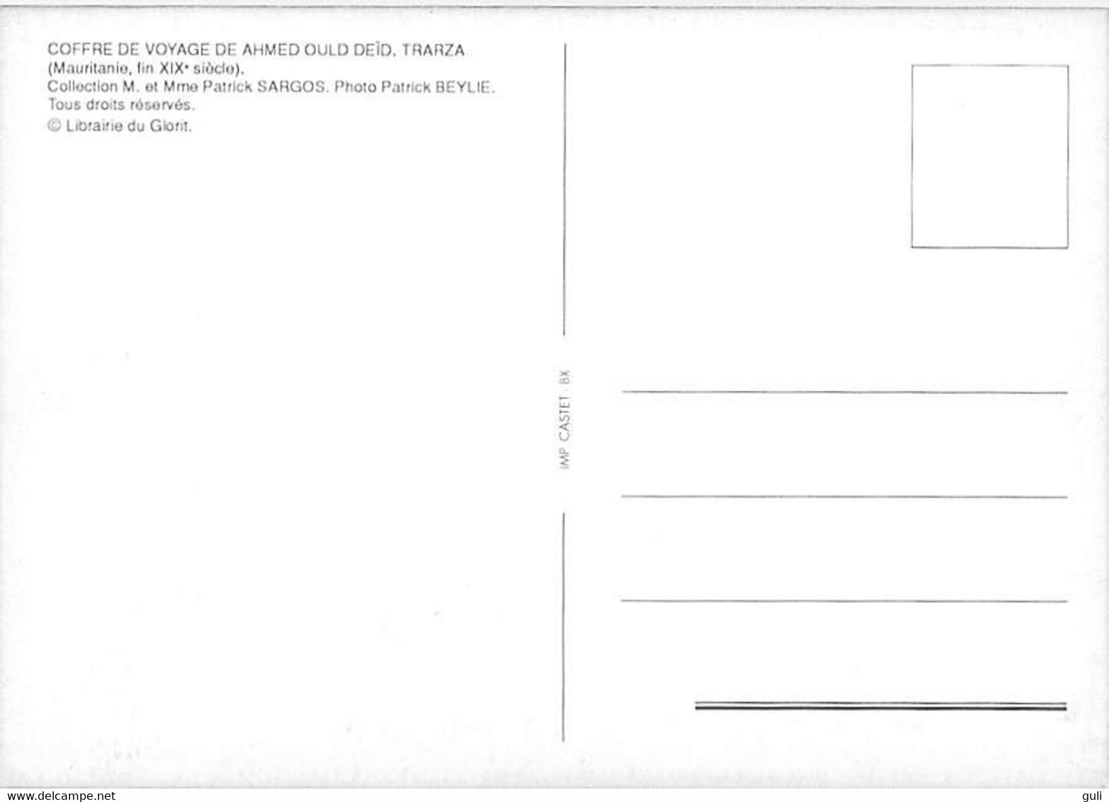 Afrique- MAURITANIE  (Mauritania) Coffre De Voyage De AHMED OULD DEÏD .TRARZA  (fin XIX E Siècle) *PRIX FIXE - Mauretanien