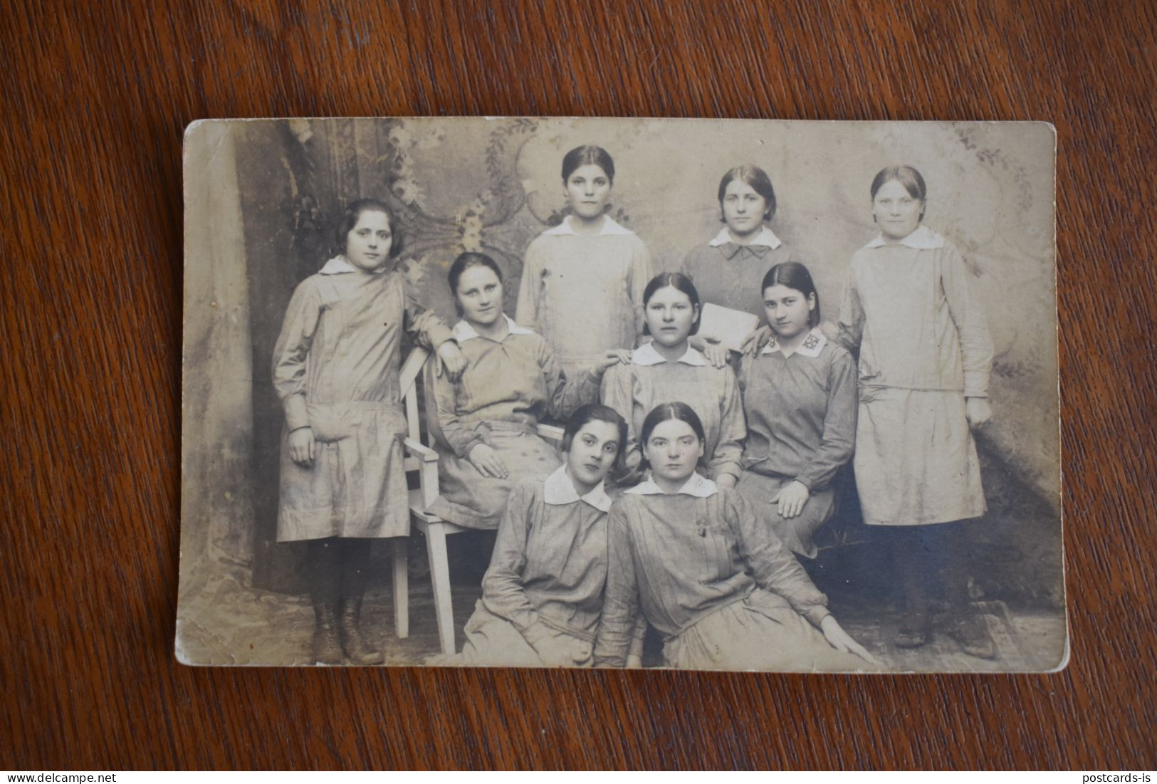 F2011 Photo Romania Group Of Students School Girls Scoala Eleve 1910-1920 - Fotografía