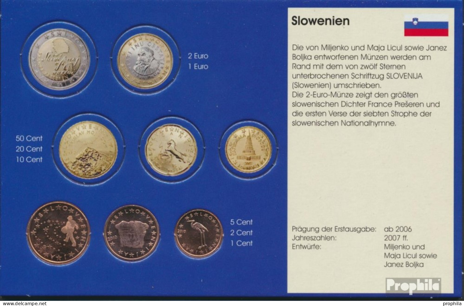 Slowenien SLO1- 3 2010 Stgl./unzirkuliert 2010 Kursmünze 1, 2 Und 5 Cent - Slovenië