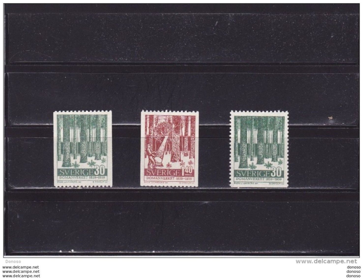 SUEDE 1959 FORÊTS Yvert 442-443 + 442a NEUF**MNH Cote : 9 Euros - Nuovi