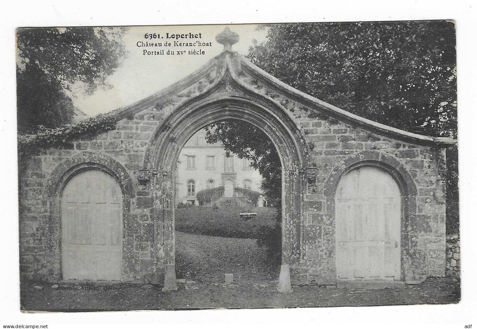 CPA LOPERHET, CHATEAU DE KERANC'HOAT, PORTAIL DU XVe SIECLE, FINISTERE 29 - Autres & Non Classés