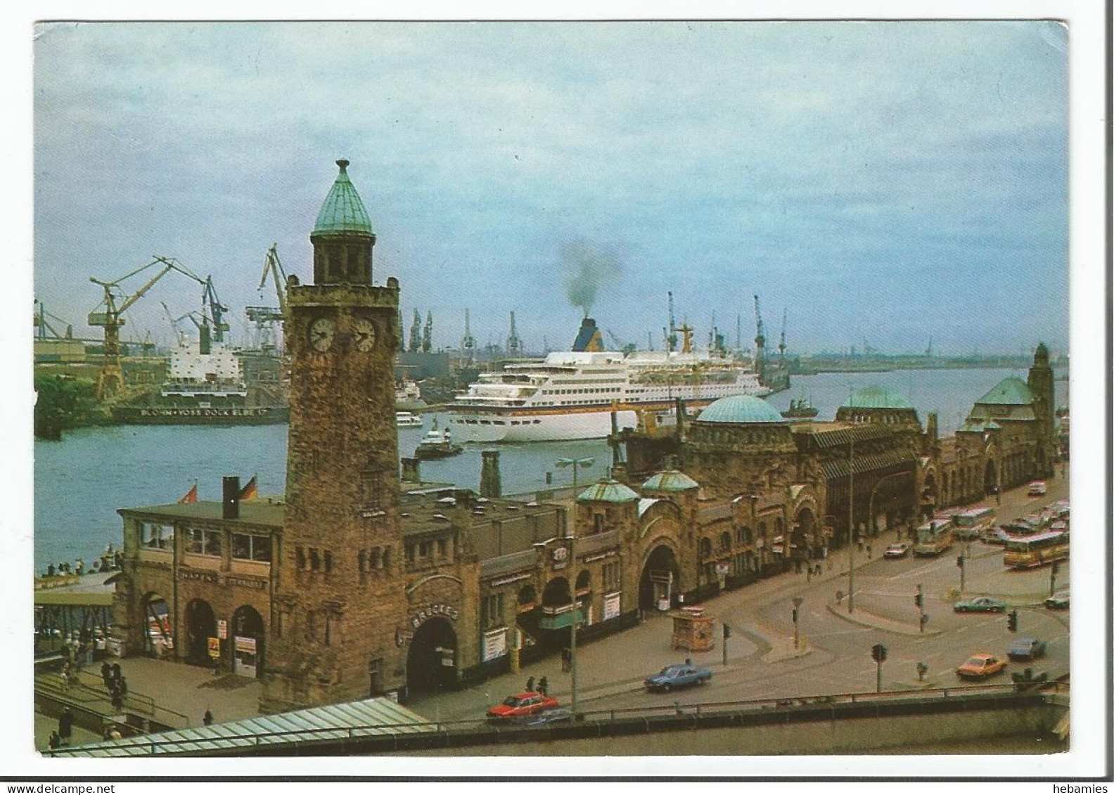 Cruise Liner M/S EUROPA In The Port Of Hamburg 1980's - HAPAG-LLOYD Shipping Company - - Transbordadores