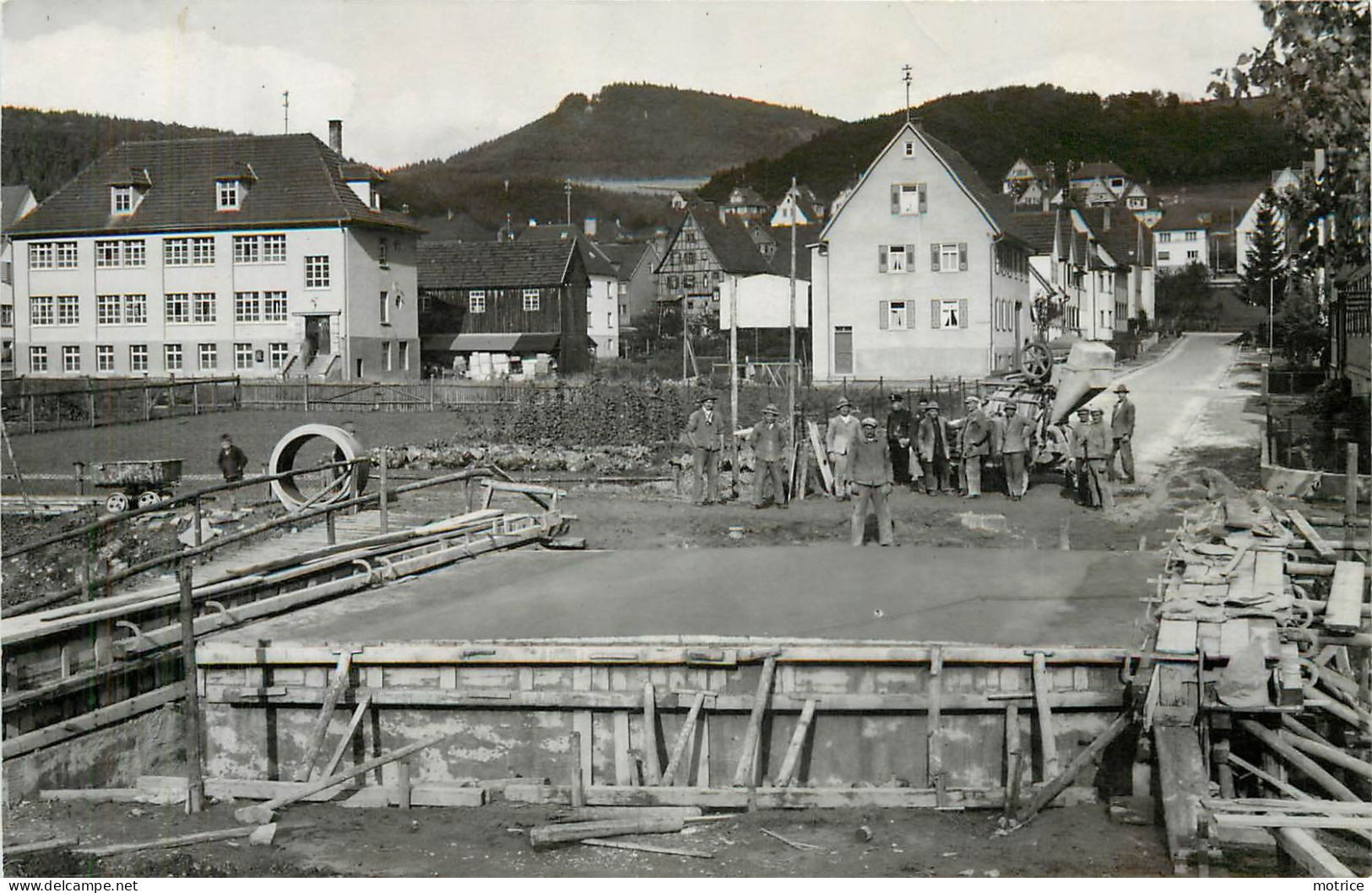 CARTE PHOTO (Rosen à Taifingen-Ebingen) - Construction D'un Pont Carte à Situer, Est France, Allemagne ? - Te Identificeren