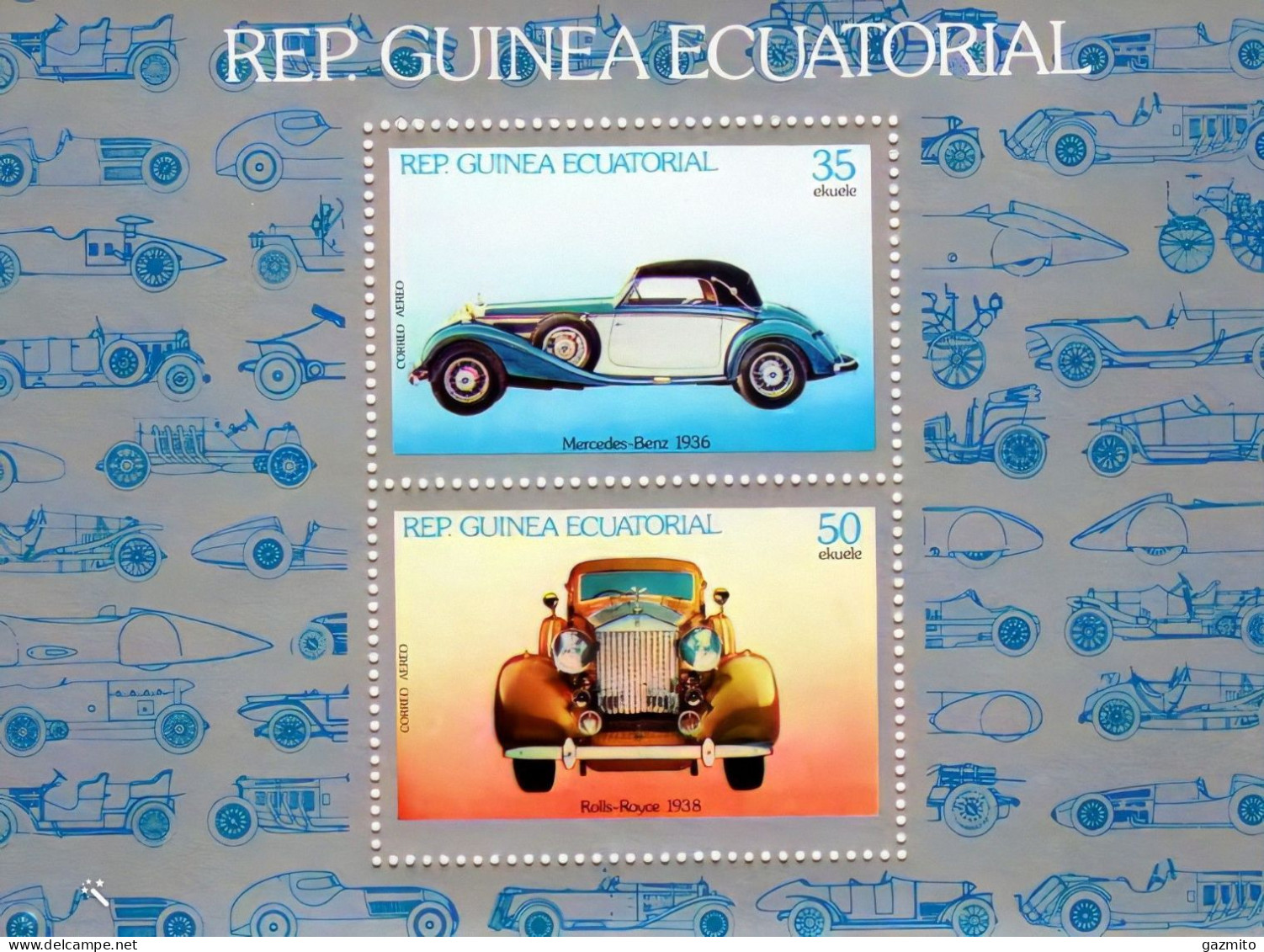 Guinea Equat. 1976, Old Cars, Block - Cars