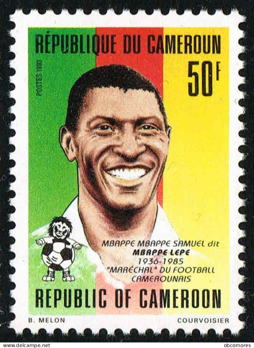 CAMEROUN Cameroon Kamerun 1993 - 50 F Football Mbappe Lepe Mi 1208 Sc 896B YT 870C - MNH ** RARE - Camerún (1960-...)