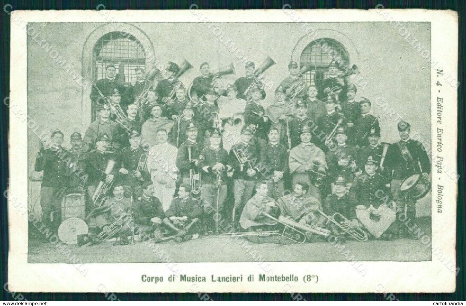 Militari VIII Lancieri Di Montebello Corpo Di Musica Banda Cartolina XF2180 - Regimente