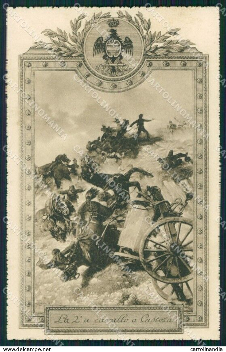 Militari Reggimentali Artiglieria A Cavallo Voloire Custoza Cartolina XF2824 - Regimente