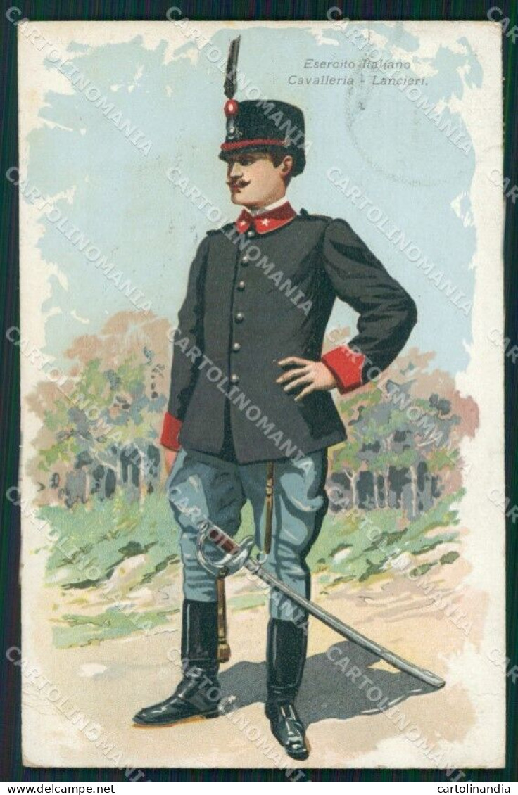 Militari Cavalleria Lancieri Uniforme Cartolina XF2906 - Regimente