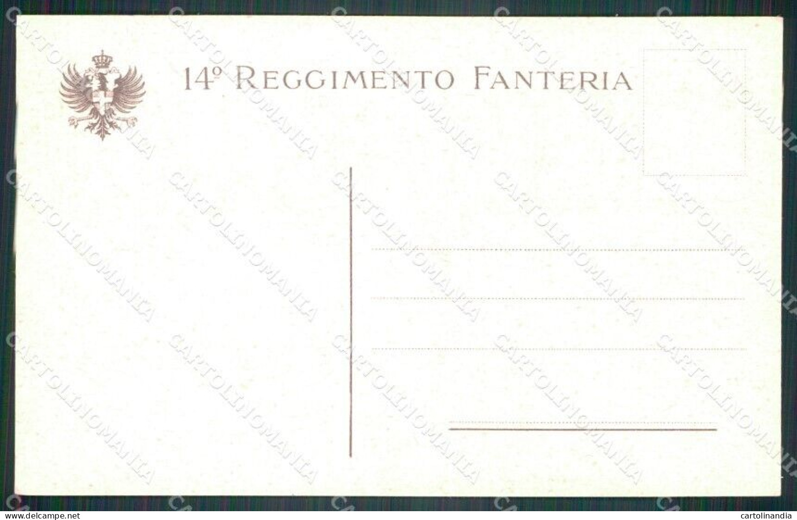 Militari Reggimentali 14º Reggimento Fanteria 1913 Cartolina XF4452 - Regimente