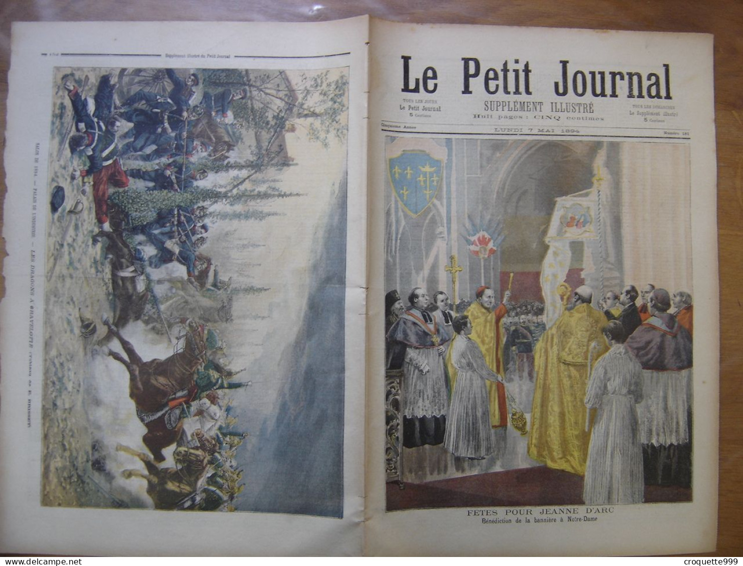 1894 LE PETIT JOURNAL 181 Fêtes Pour Jeanne D'Arc Dragons A Gravelotte - 1850 - 1899