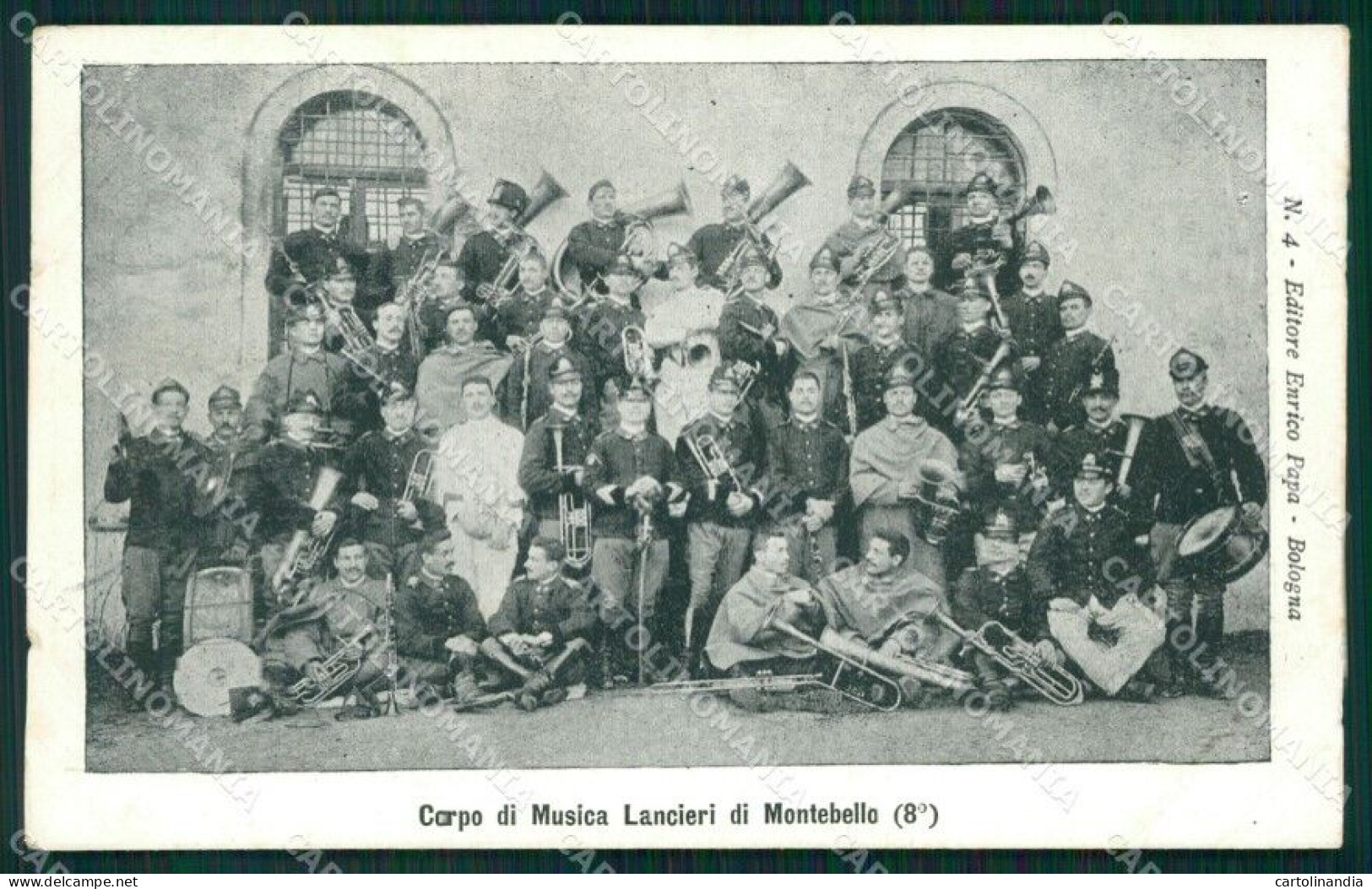 Militari VIII Lancieri Di Montebello Corpo Di Musica Banda Cartolina XF2179 - Regimente