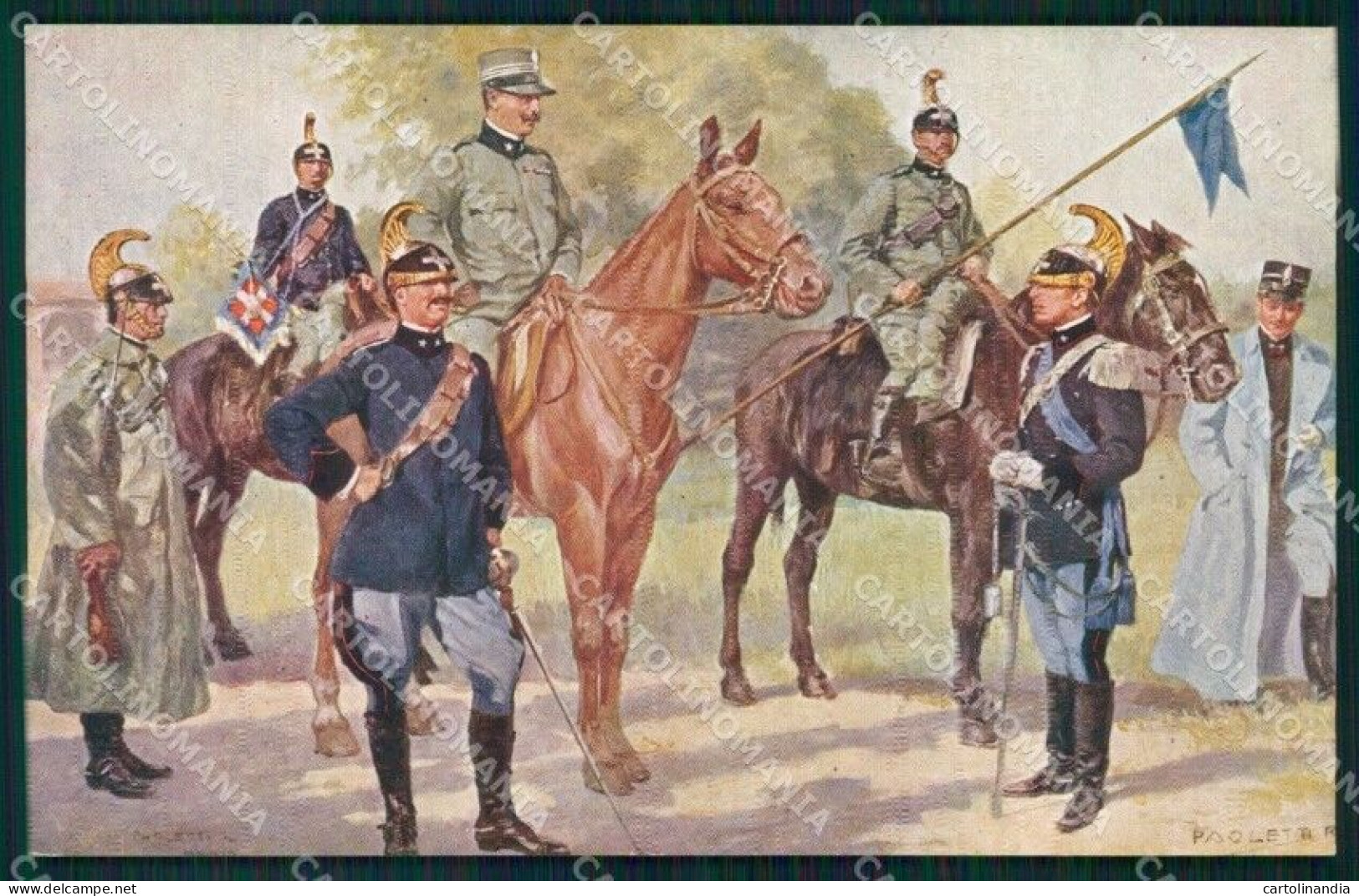 Militari Cavalleria Lancieri Paoletti Cartolina XF2902 - Regimente