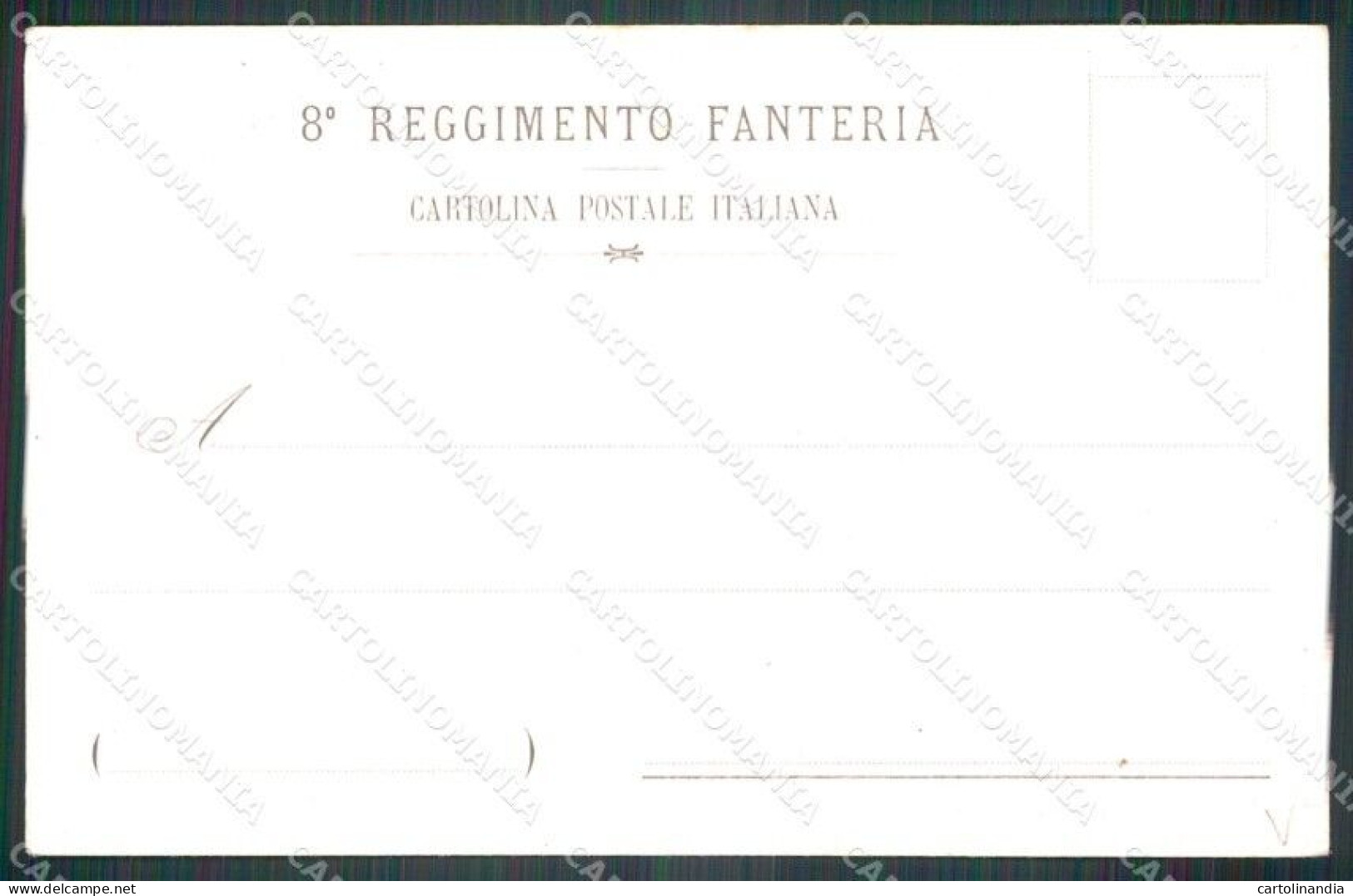 Militari Reggimentali VIII° Reggimento Fanteria Lucera Cartolina XF4316 - Regimente