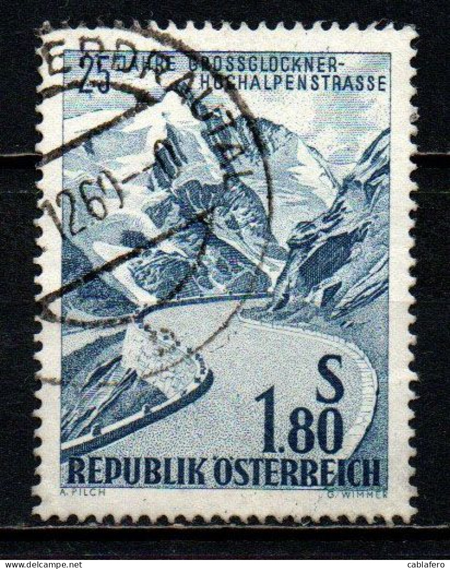 AUSTRIA - 1960 - 25° ANNIVERSARIO DELLE STRADE DEL GROSSGLOCKNER - USATO - Used Stamps