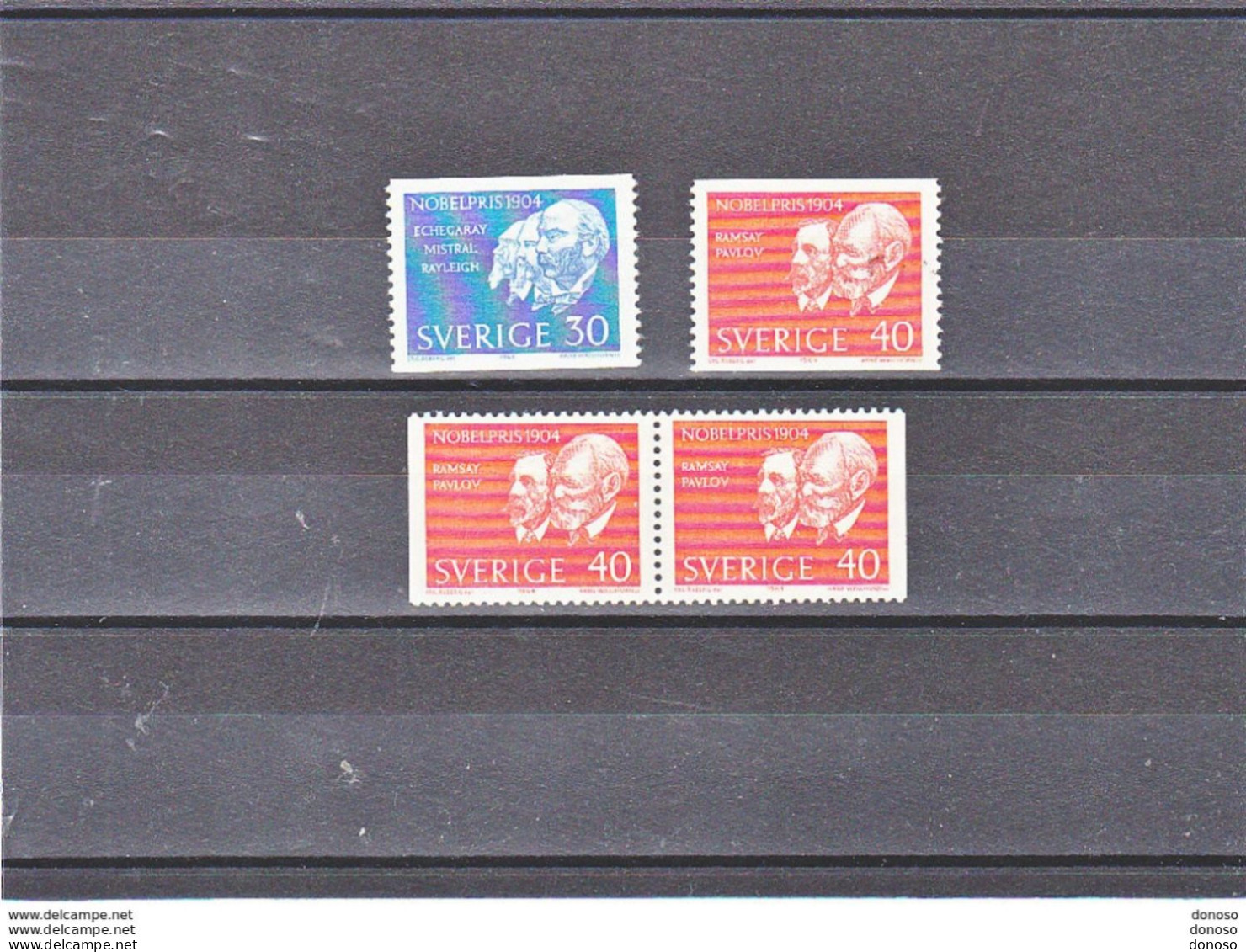 SUEDE 1964 PRIX NOBEL Yvert 518-519  + 519b, Michel 529-530 NEUF** MNH - Ongebruikt