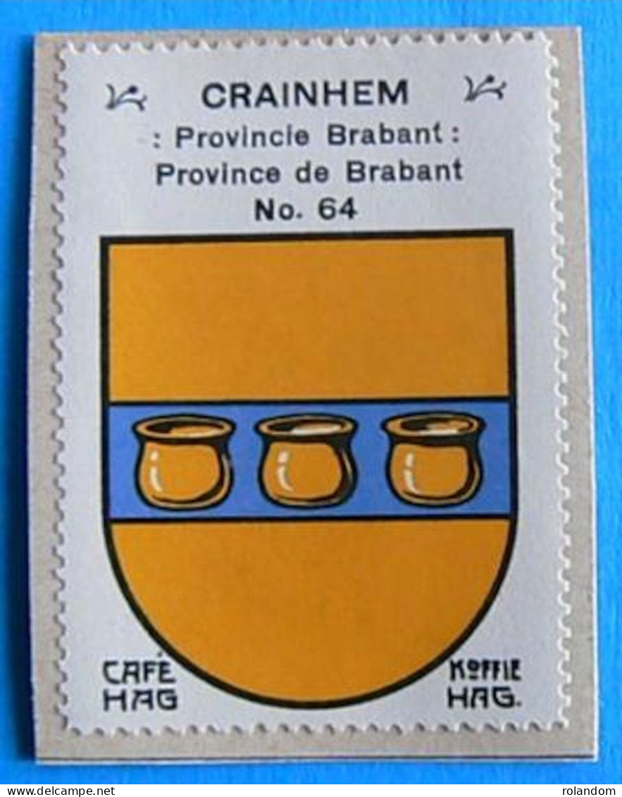 Brabant N064 Crainhem Kraainem Timbre Vignette 1930 Café Hag Armoiries Blason écu TBE - Tè & Caffè